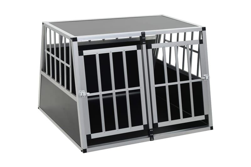 Hundebur med dobbel dør 94x88x69 cm - Sport & fritid - Til dyrene - For hund - Hundebur & bilbur hund