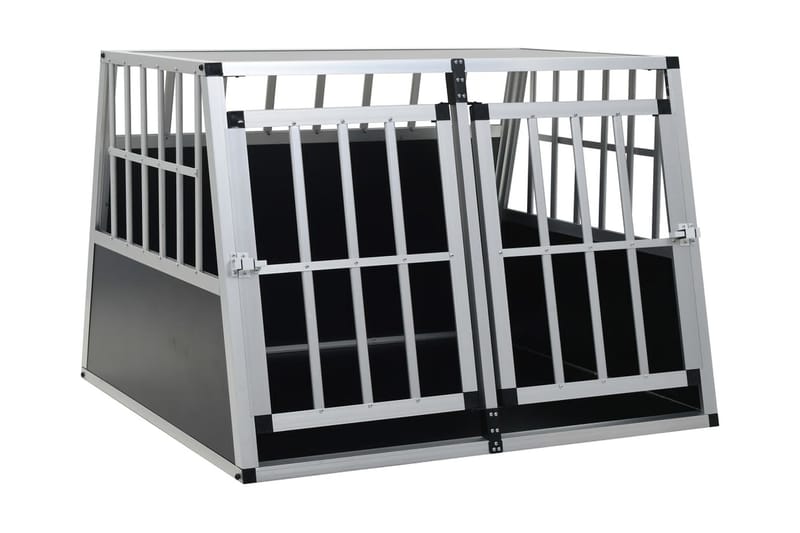 Hundebur med dobbel dør 94x88x69 cm - Sport & fritid - Til dyrene - For hund - Hundebur & bilbur hund