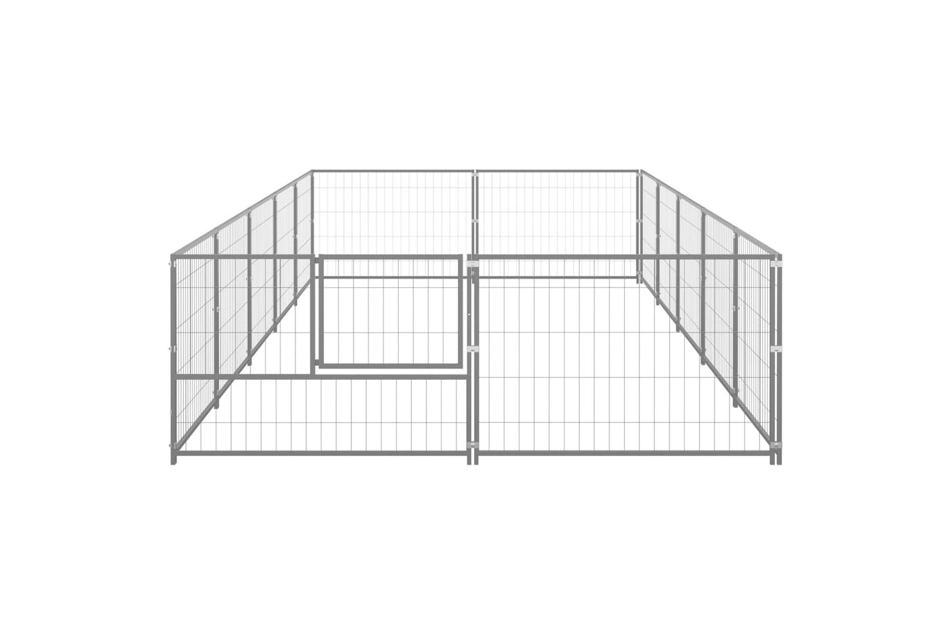 Hundegård sølv 10 m² stål - Silver - Sport & fritid - Til dyrene - For hund - Hundemøbler