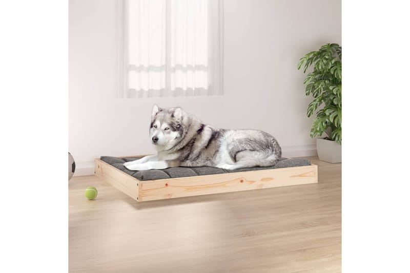 beBasic Hundeseng 101,5x74x9 cm heltre furu - Brun - Sport & fritid - Til dyrene - For hund - Hundemøbler - Hundekurv & hundeseng