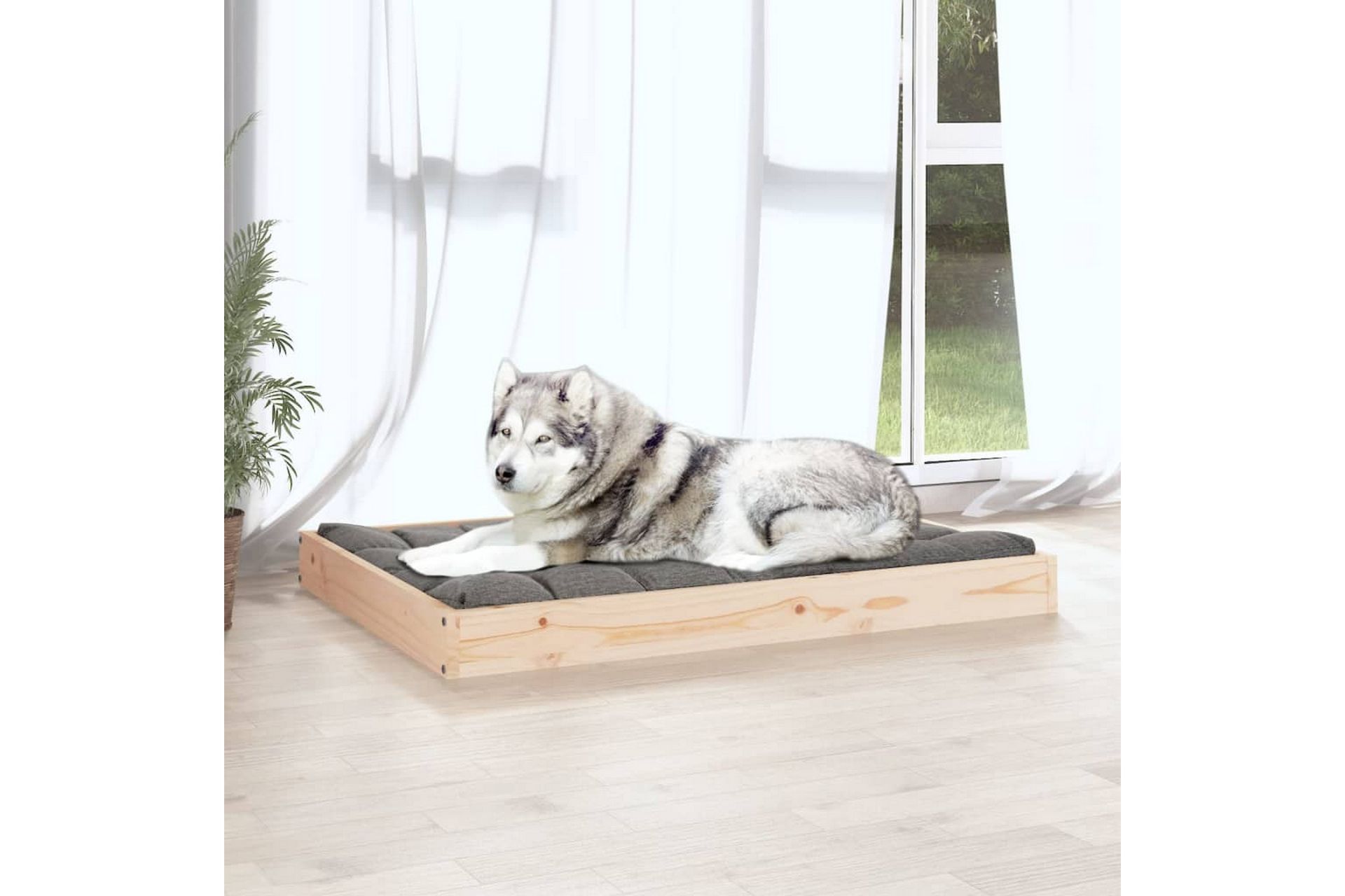 beBasic Hundeseng 101,5x74x9 cm heltre furu - Brun - Sport & fritid - Til dyrene - For hund - Hundemøbler - Hundekurv & hundeseng