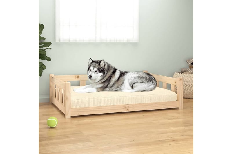 beBasic Hundeseng 105,5x75,5x28 cm heltre furu - Brun - Sport & fritid - Til dyrene - For hund - Hundemøbler - Hundekurv & hundeseng