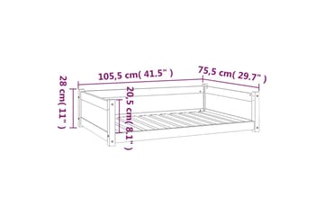 beBasic Hundeseng 105,5x75,5x28 cm heltre furu - Brun - Sport & fritid - Til dyrene - For hund - Hundemøbler - Hundekurv & hundeseng