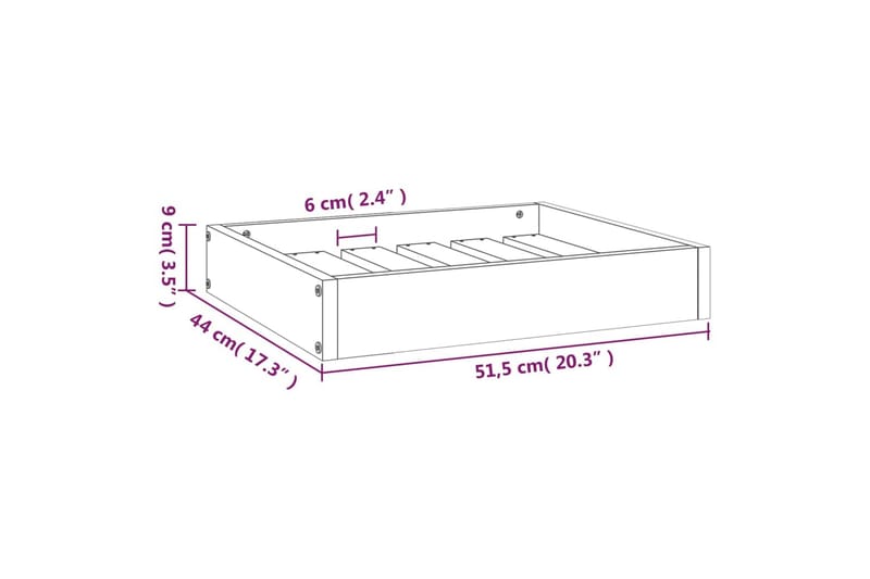 beBasic Hundeseng 51,5x44x9 cm heltre furu - Brun - Sport & fritid - Til dyrene - For hund - Hundemøbler - Hundekurv & hundeseng