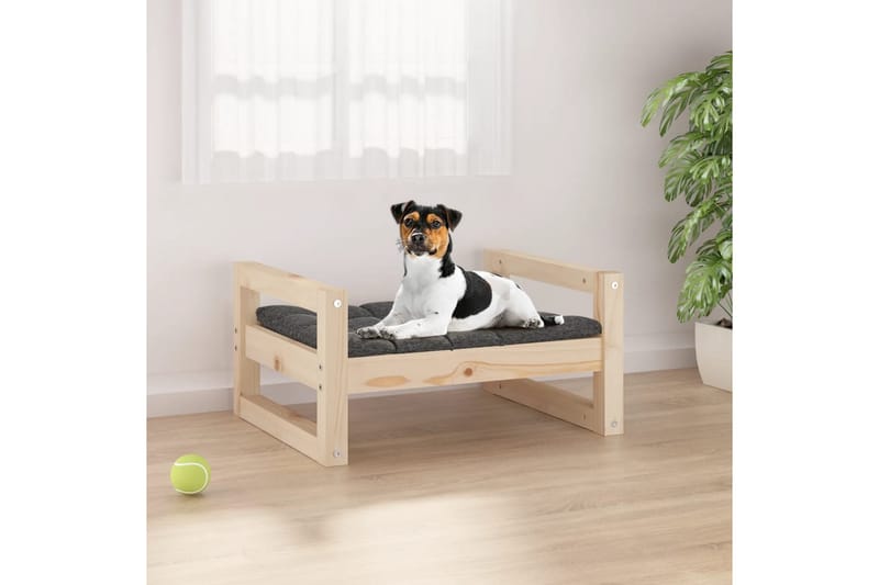 beBasic Hundeseng 55,5x45,5x28 cm heltre furu - Brun - Hundekurv & hundeseng - Hundemøbler
