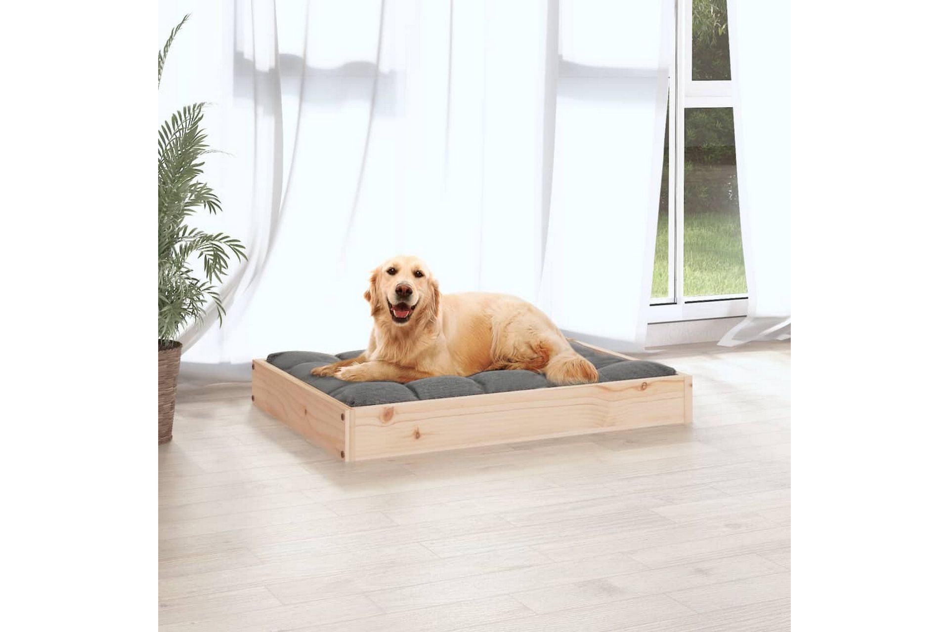 beBasic Hundeseng 71,5x54x9 cm heltre furu - Brun - Sport & fritid - Til dyrene - For hund - Hundemøbler - Hundekurv & hundeseng