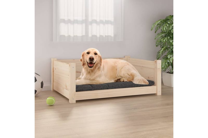 beBasic Hundeseng 75,5x55,5x28 cm heltre furu - Brun - Hundemøbler - Hundekurv & hundeseng