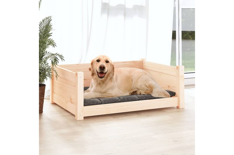 beBasic Hundeseng 75,5x55,5x28 cm heltre furu - Brun - Hundemøbler - Hundekurv & hundeseng