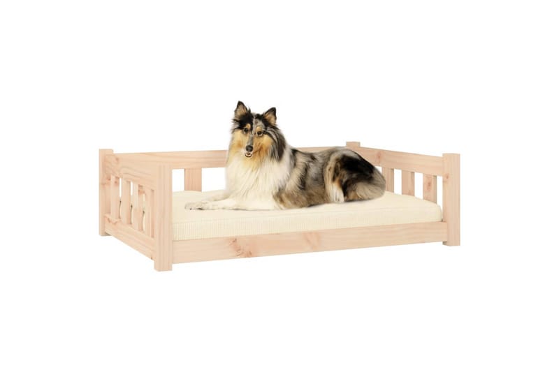 beBasic Hundeseng 95,5x65,5x28 cm heltre furu - Brun - Hundekurv & hundeseng - Hundemøbler