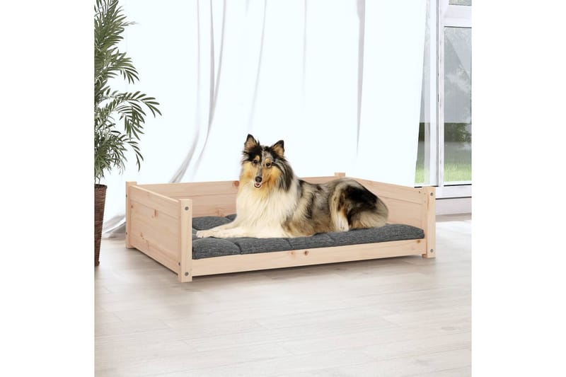 beBasic Hundeseng 95,5x65,5x28 cm heltre furu - Brun - Hundekurv & hundeseng - Hundemøbler