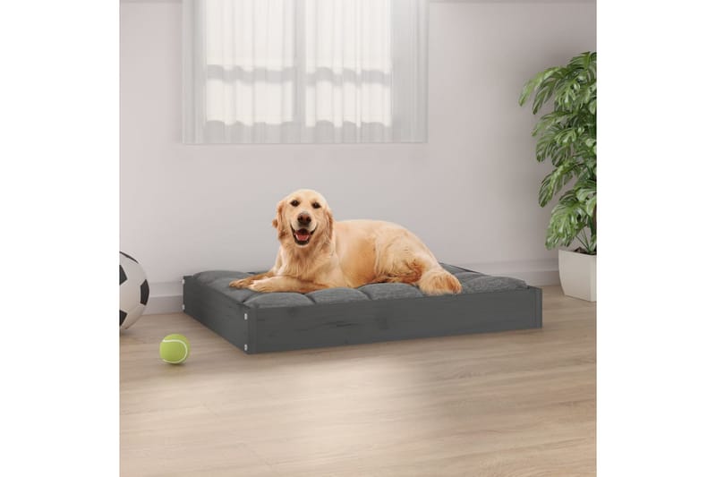 beBasic Hundeseng grå 71,5x54x9 cm heltre furu - GrÃ¥ - Hundemøbler - Hundekurv & hundeseng