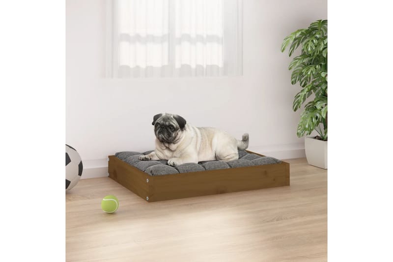 beBasic Hundeseng honningbrun 61,5x49x9 cm heltre furu - Brun - Sport & fritid - Til dyrene - For hund - Hundemøbler - Hundekurv & hundeseng