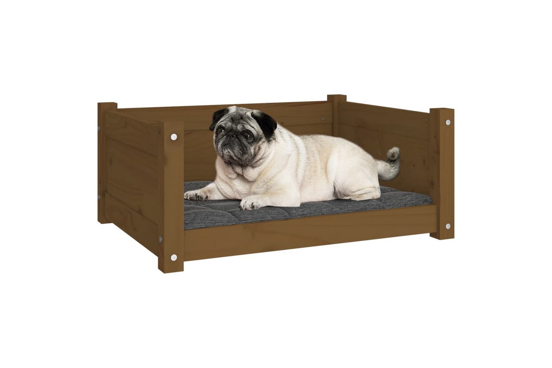 beBasic Hundeseng honningbrun 65,5x50,5x28 cm heltre furu - Brun - Sport & fritid - Til dyrene - For hund - Hundemøbler - Hundekurv & hundeseng