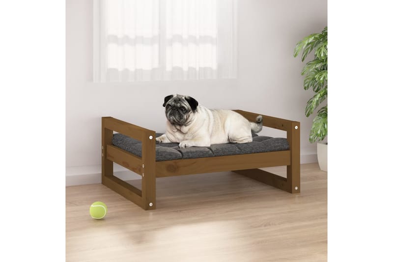 beBasic Hundeseng honningbrun 65,5x50,5x28 cm heltre furu - Brun - Sport & fritid - Til dyrene - For hund - Hundemøbler - Hundekurv & hundeseng