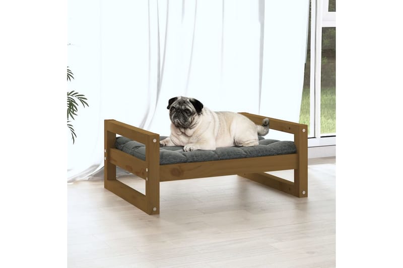 beBasic Hundeseng honningbrun 65,5x50,5x28 cm heltre furu - Brun - Sport & fritid - Til dyrene - For hund - Hundemøbler - Hundekurv & hundeseng