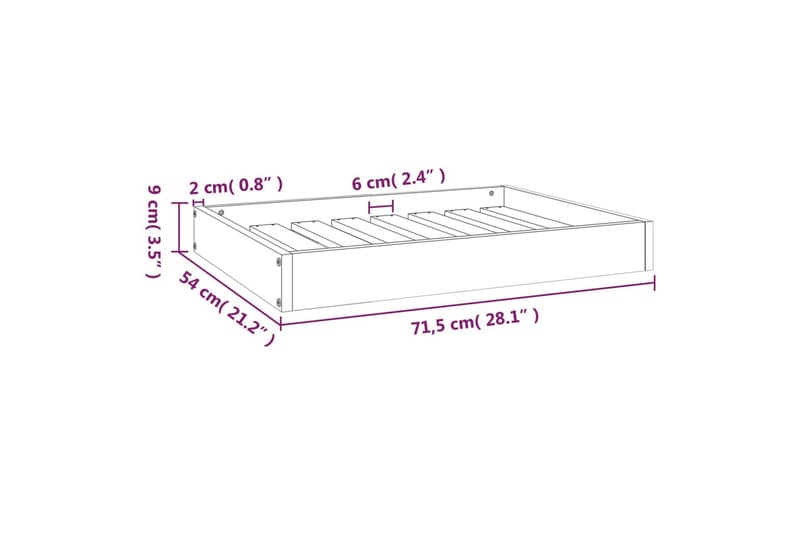 beBasic Hundeseng honningbrun 71,5x54x9 cm heltre furu - Brun - Sport & fritid - Til dyrene - For hund - Hundemøbler - Hundekurv & hundeseng