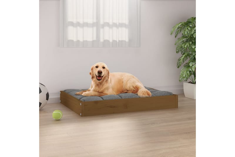 beBasic Hundeseng honningbrun 71,5x54x9 cm heltre furu - Brun - Sport & fritid - Til dyrene - For hund - Hundemøbler - Hundekurv & hundeseng