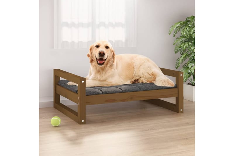 beBasic Hundeseng honningbrun 75,5x55,5x28 cm heltre furu - Brun - Sport & fritid - Til dyrene - For hund - Hundemøbler - Hundekurv & hundeseng