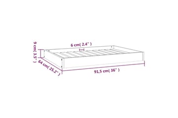 beBasic Hundeseng honningbrun 91,5x64x9 cm heltre furu - Brun - Sport & fritid - Til dyrene - For hund - Hundemøbler - Hundekurv & hundeseng