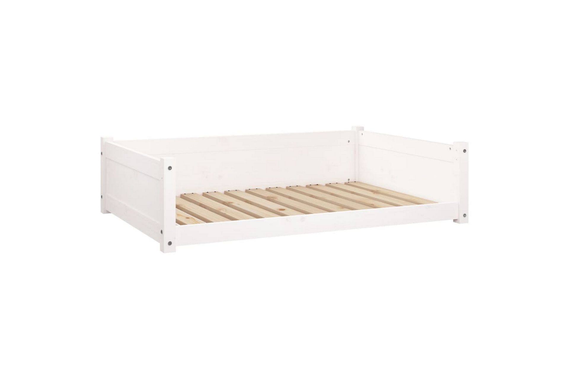 beBasic Hundeseng hvit 105,5x75,5x28 cm heltre furu - Hvit - Sport & fritid - Til dyrene - For hund - Hundemøbler - Hundekurv & hundeseng