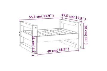 beBasic Hundeseng hvit 55,5x45,5x28 cm heltre furu - Hvit - Sport & fritid - Til dyrene - For hund - Hundemøbler - Hundekurv & hundeseng