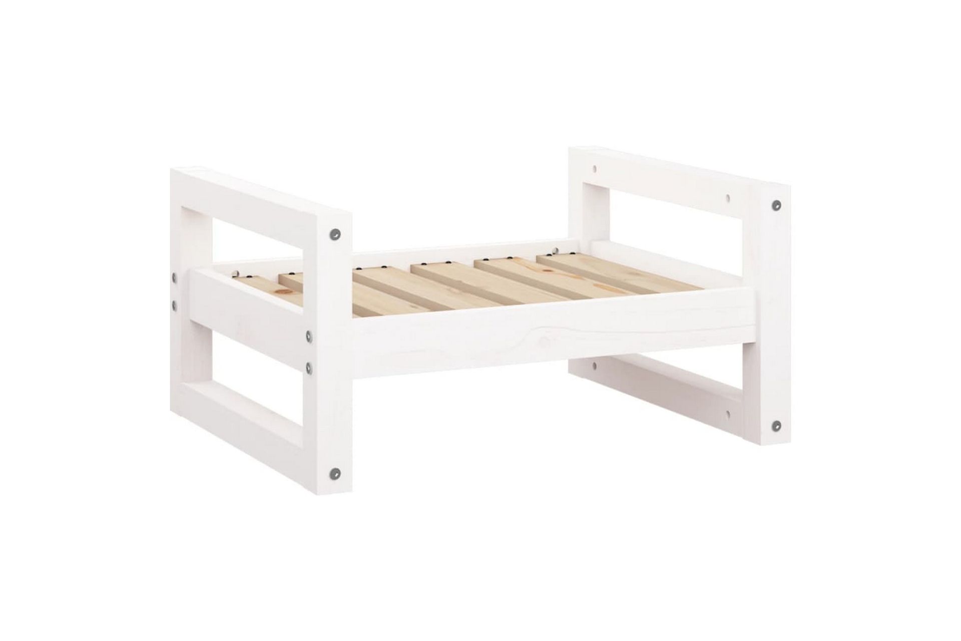 beBasic Hundeseng hvit 55,5x45,5x28 cm heltre furu - Hvit - Sport & fritid - Til dyrene - For hund - Hundemøbler - Hundekurv & hundeseng