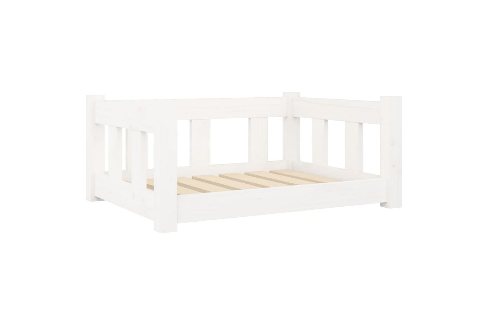 beBasic Hundeseng hvit 65,5x50,5x28 cm heltre furu - Hvit - Sport & fritid - Til dyrene - For hund - Hundemøbler - Hundekurv & hundeseng
