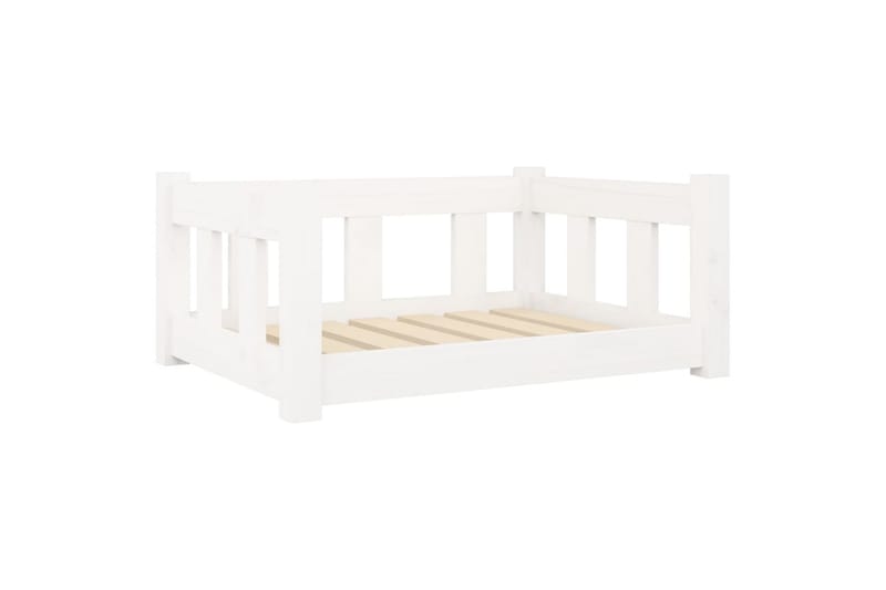 beBasic Hundeseng hvit 65,5x50,5x28 cm heltre furu - Hvit - Sport & fritid - Til dyrene - For hund - Hundemøbler - Hundekurv & hundeseng