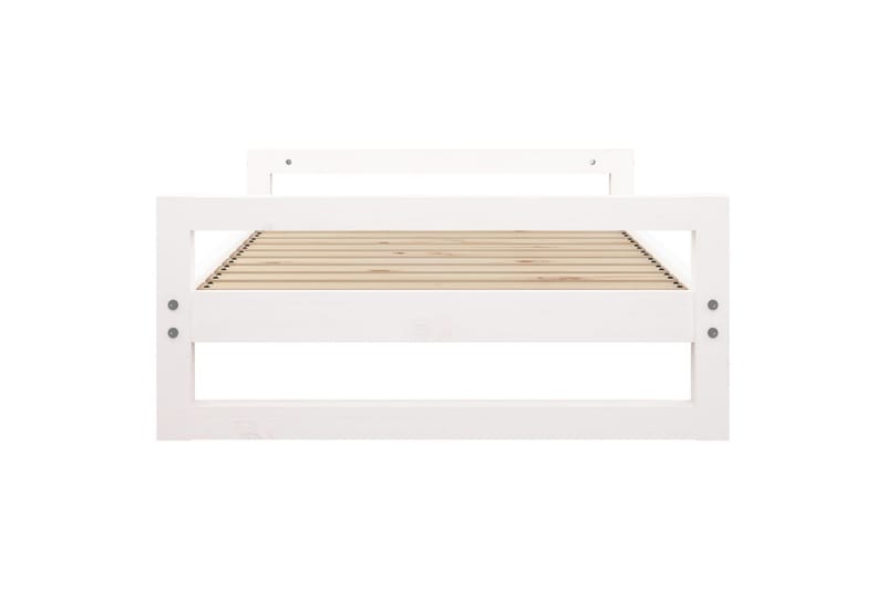 beBasic Hundeseng hvit 95,5x65,5x28 cm heltre furu - Hvit - Hundekurv & hundeseng - Hundemøbler