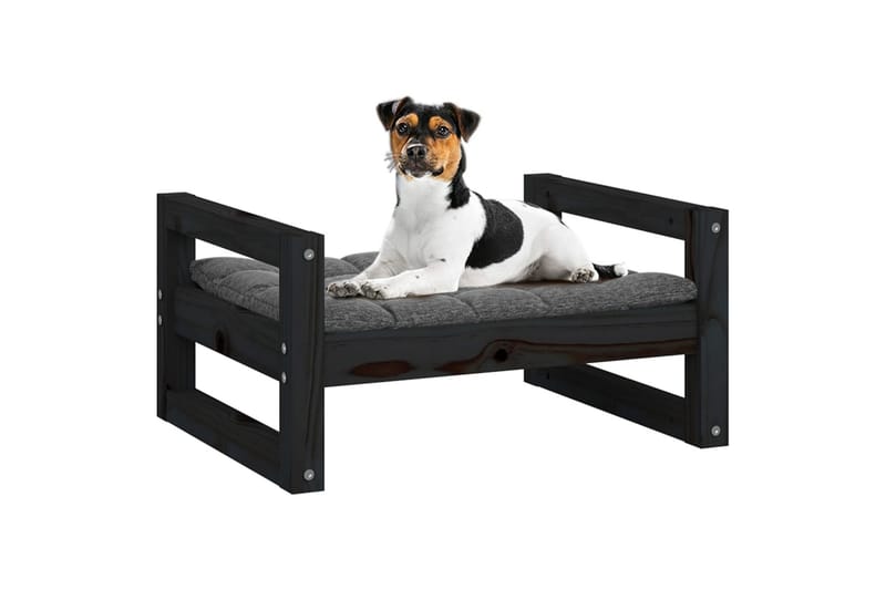 beBasic Hundeseng svart 55,5x45,5x28 cm heltre furu - Svart - Sport & fritid - Til dyrene - For hund - Hundemøbler - Hundekurv & hundeseng