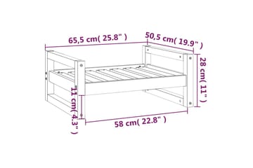 beBasic Hundeseng svart 65,5x50,5x28 cm heltre furu - Svart - Sport & fritid - Til dyrene - For hund - Hundemøbler - Hundekurv & hundeseng