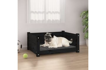beBasic Hundeseng svart 65,5x50,5x28 cm heltre furu - Svart - Sport & fritid - Til dyrene - For hund - Hundemøbler - Hundekurv & hundeseng