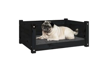 beBasic Hundeseng svart 65,5x50,5x28 cm heltre furu - Svart - Sport & fritid - Til dyrene - For hund - Hundemøbler - Hundekurv & hundeseng