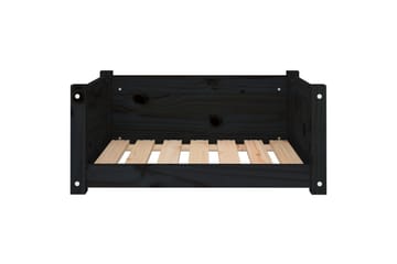 beBasic Hundeseng svart 65,5x50,5x28 cm heltre furu - Svart - Sport & fritid - Til dyrene - For hund - Hundemøbler - Hundekurv & hundeseng