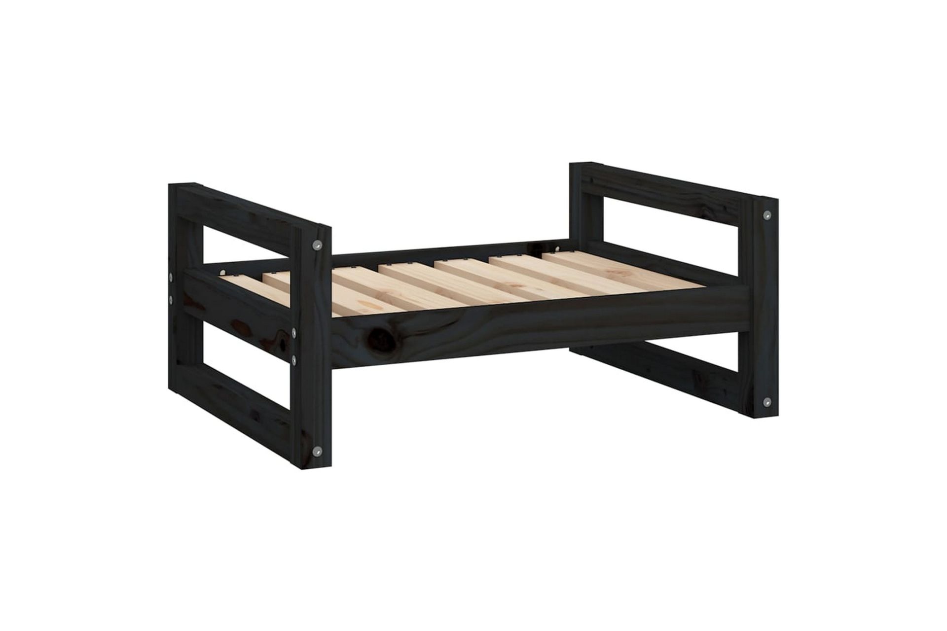 beBasic Hundeseng svart 65,5x50,5x28 cm heltre furu - Svart - Sport & fritid - Til dyrene - For hund - Hundemøbler - Hundekurv & hundeseng