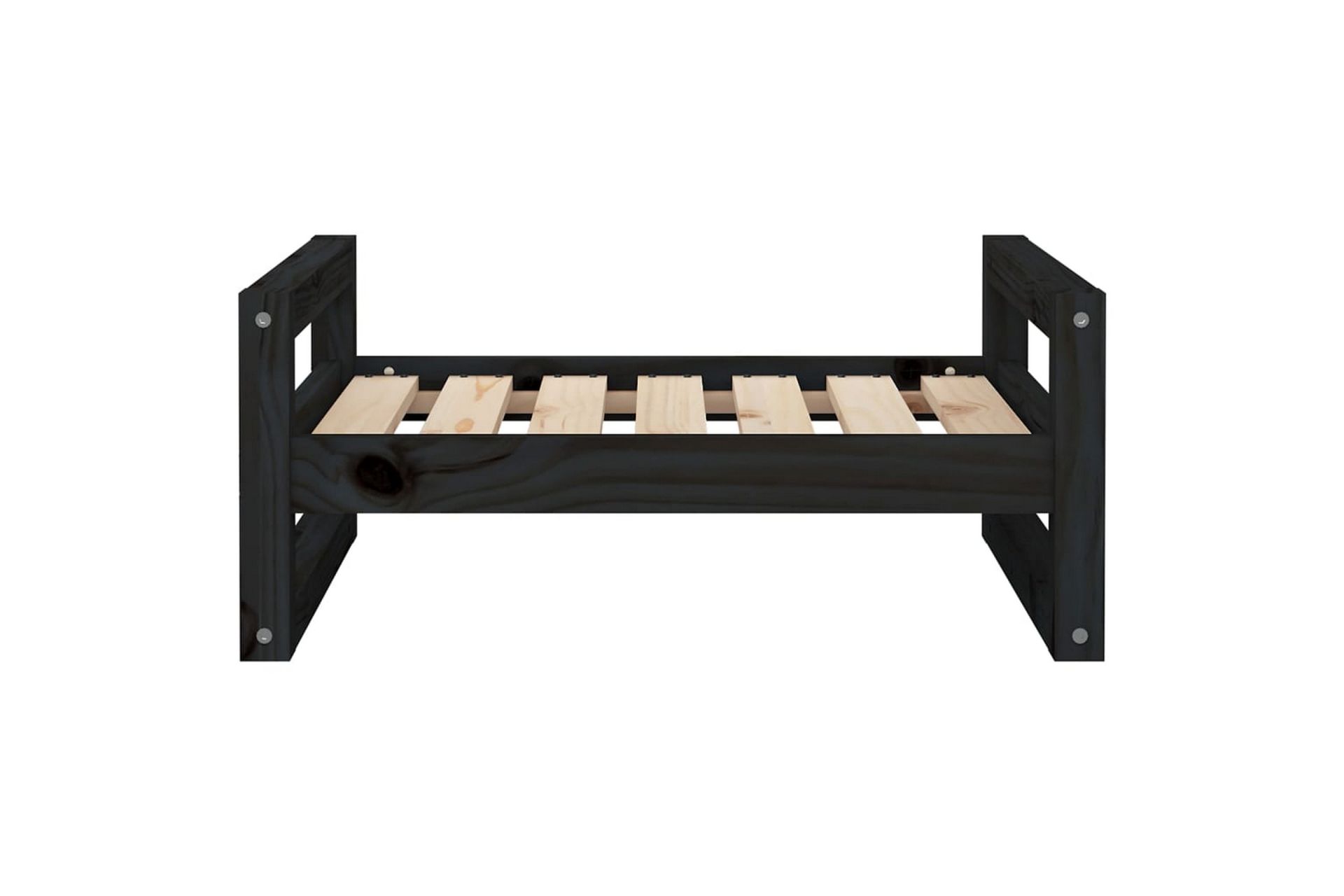 beBasic Hundeseng svart 65,5x50,5x28 cm heltre furu - Svart - Sport & fritid - Til dyrene - For hund - Hundemøbler - Hundekurv & hundeseng