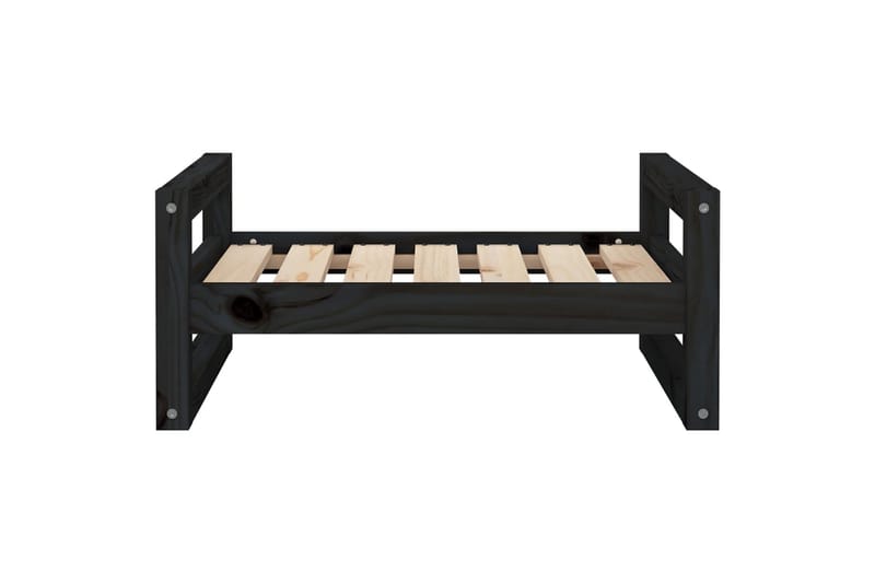 beBasic Hundeseng svart 65,5x50,5x28 cm heltre furu - Svart - Sport & fritid - Til dyrene - For hund - Hundemøbler - Hundekurv & hundeseng