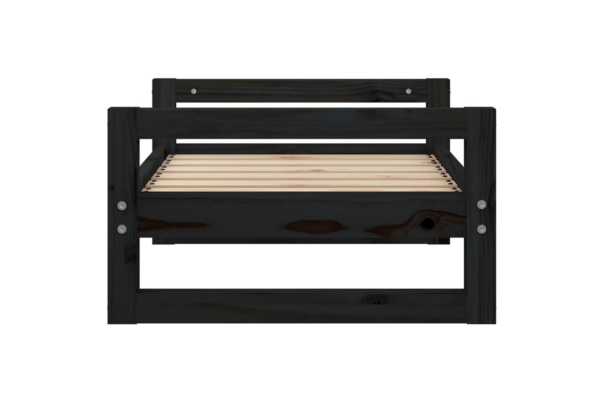 beBasic Hundeseng svart 65,5x50,5x28 cm heltre furu - Svart - Sport & fritid - Til dyrene - For hund - Hundemøbler - Hundekurv & hundeseng