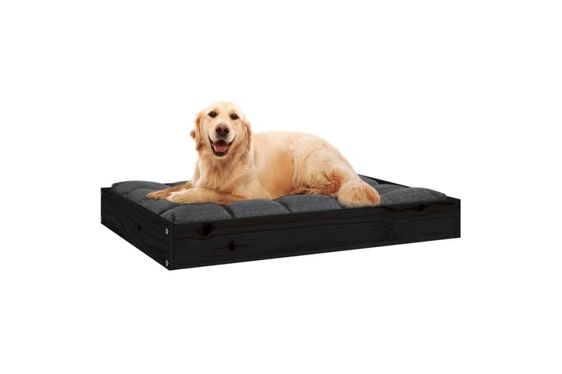 beBasic Hundeseng svart 71,5x54x9 cm heltre furu - Svart - Hundemøbler - Hundekurv & hundeseng