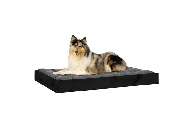 beBasic Hundeseng svart 91,5x64x9 cm heltre furu - Svart - Hundekurv & hundeseng - Hundemøbler
