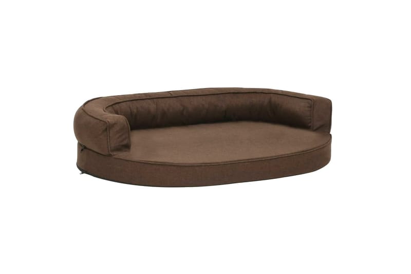Ergonomisk hundeseng 75x53 cm linutseende brun - Brun - Sport & fritid - Til dyrene - For hund - Hundemøbler - Hundekurv & hundeseng