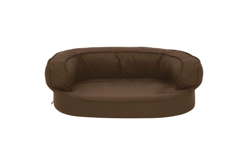 Ergonomisk hundeseng med linutseende 60x42 cm brun - Brun - Sport & fritid - Til dyrene - For hund - Hundemøbler - Hundekurv & hundeseng