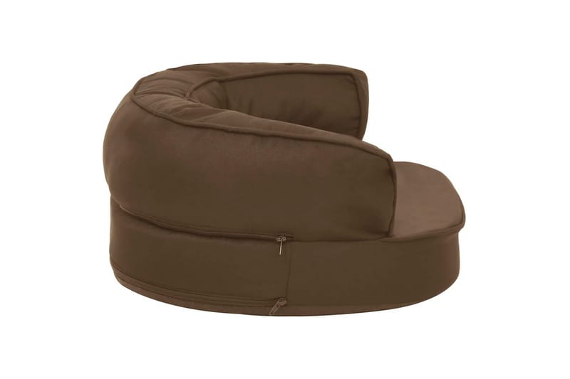 Ergonomisk hundeseng med linutseende 60x42 cm brun - Brun - Sport & fritid - Til dyrene - For hund - Hundemøbler - Hundekurv & hundeseng