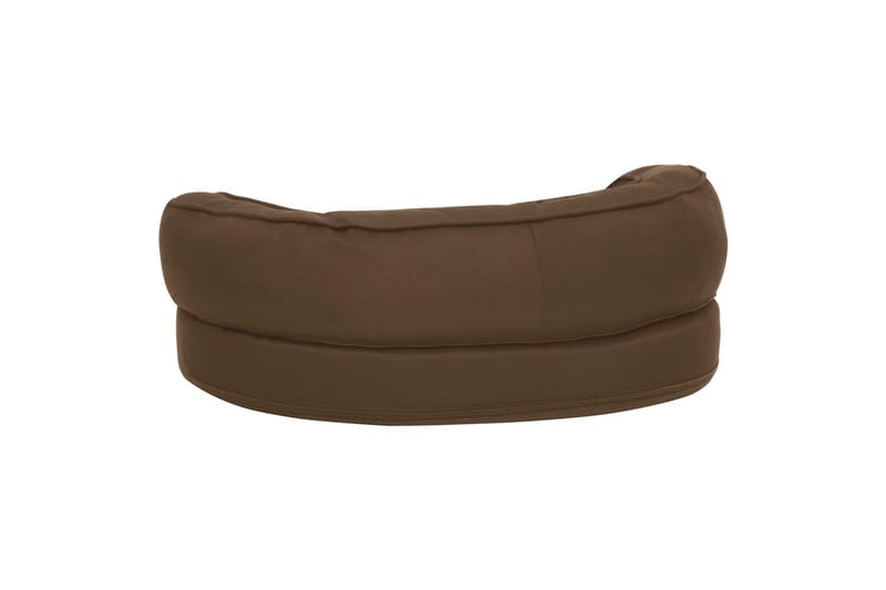 Ergonomisk hundeseng med linutseende 60x42 cm brun - Brun - Sport & fritid - Til dyrene - For hund - Hundemøbler - Hundekurv & hundeseng