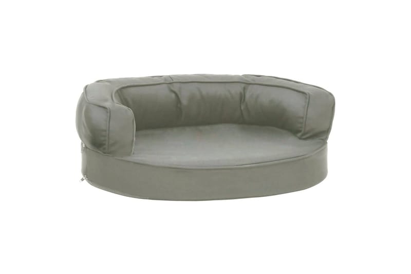 Ergonomisk hundeseng med linutseende 60x42 cm grå - Grå - Sport & fritid - Til dyrene - For hund - Hundemøbler - Hundekurv & hundeseng