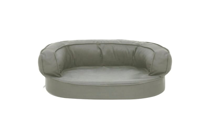 Ergonomisk hundeseng med linutseende 60x42 cm grå - Grå - Sport & fritid - Til dyrene - For hund - Hundemøbler - Hundekurv & hundeseng