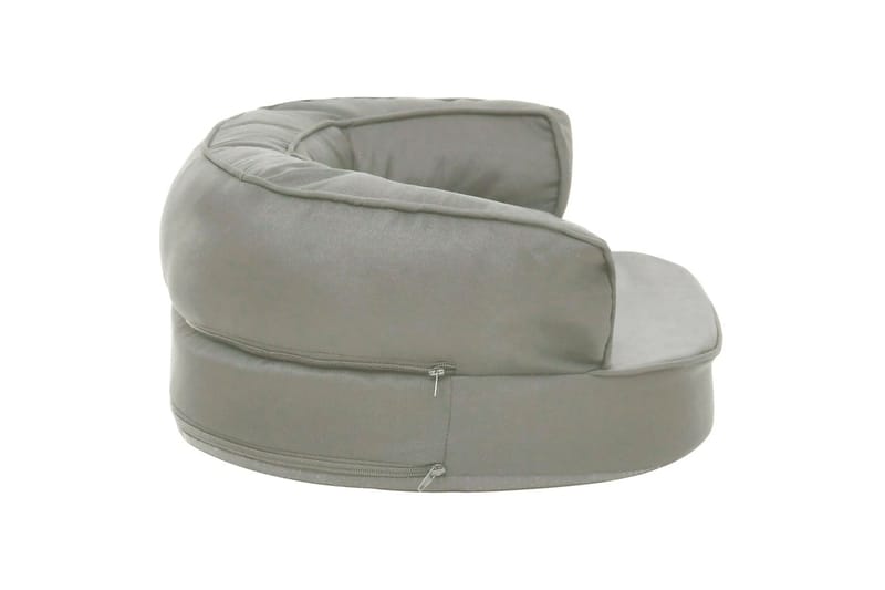 Ergonomisk hundeseng med linutseende 60x42 cm grå - Grå - Sport & fritid - Til dyrene - For hund - Hundemøbler - Hundekurv & hundeseng