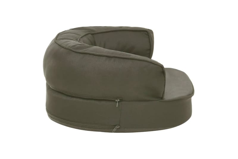 Ergonomisk hundeseng med linutseende 60x42 cm mørkegrå - Grå - Sport & fritid - Til dyrene - For hund - Hundemøbler - Hundekurv & hundeseng