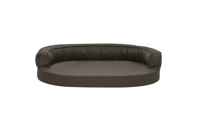 Ergonomisk hundeseng med linutseende 75x53 cm mørkegrå - Grå - Sport & fritid - Til dyrene - For hund - Hundemøbler - Hundekurv & hundeseng