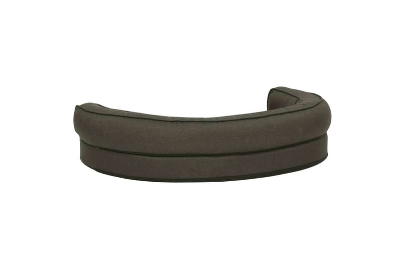 Ergonomisk hundeseng med linutseende 75x53 cm mørkegrå - Grå - Sport & fritid - Til dyrene - For hund - Hundemøbler - Hundekurv & hundeseng